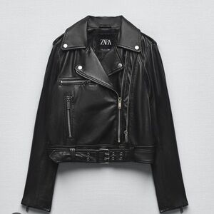 Zara leather jacket